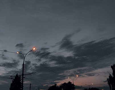 Небо, ночь, темнота, фотография, облака