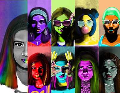 The coloured faces