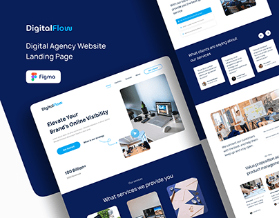 Digital Agency Website Landing Page UI Design
