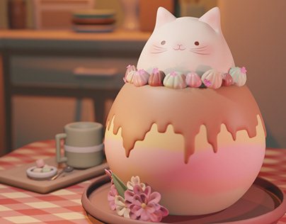3d cat cake