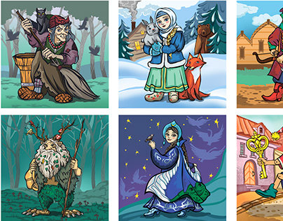Fairytale characters for board game