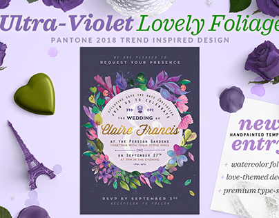 Ultra-Violet Lovely Foliage Invite II