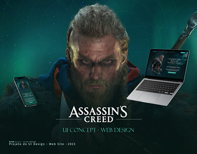 Assassin's Creed Valhala: Redesign de UI WEB SITE