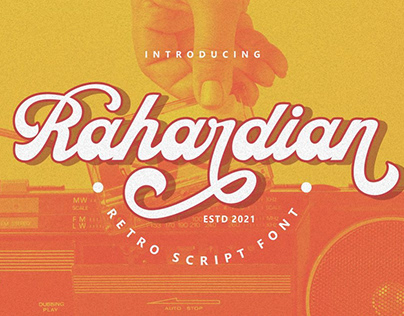 Rahardian - Retro Script Font