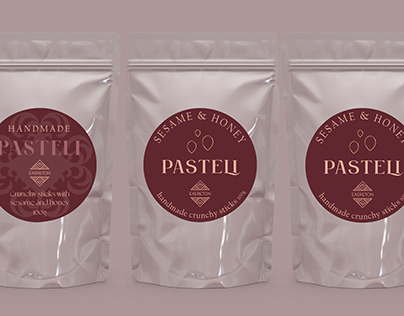 Pasteli - sesame sticks label design