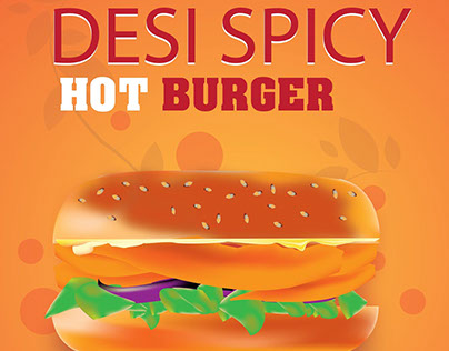 Desi Spicy hot burger Illustration