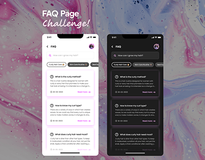 FAQ Page Design Challenge
