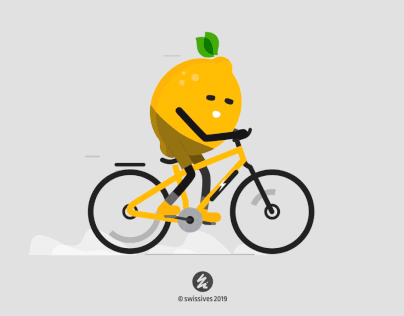 Lemon on bicycle - Animation