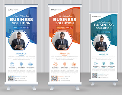 Business Roll up Banner or Standee Banner Design