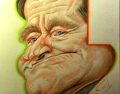 Caricature of Robin Williams