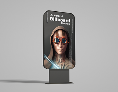 Free Vertical Billboard Mockup
