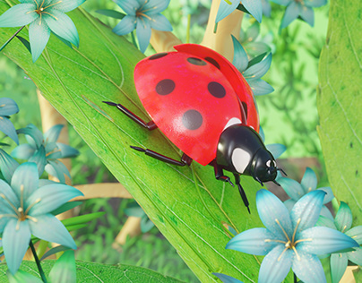A cute Ladybug/ Eevee Render