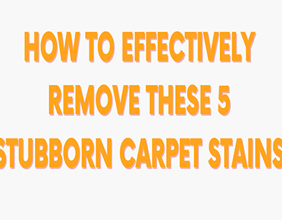 How to Effectively Remove these 5 Carpet Stains
