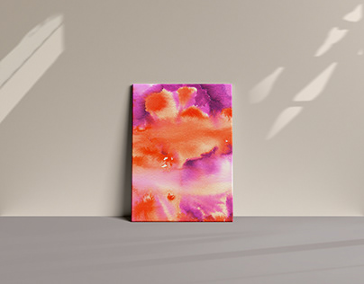 Painting canvas mockup template