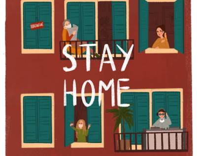 Stay home poster