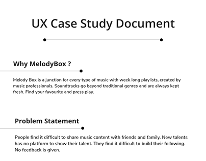 Melody Box UX Case Study