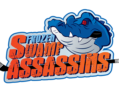 Frozen Swamp Assassins Hockey Team Logo