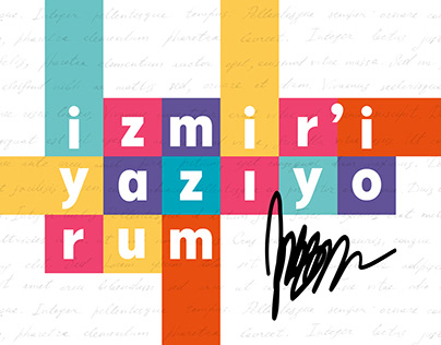 "İzmir'i Yazıyorum" Project Concept Visual Design