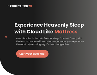 Landing Page UI Design for Mattresses Company