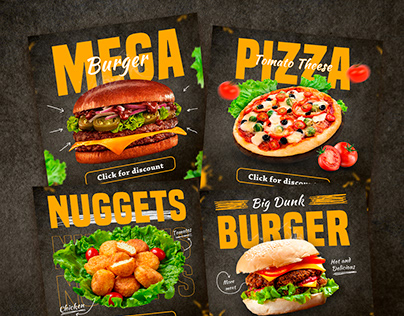 Fast food burger poster design