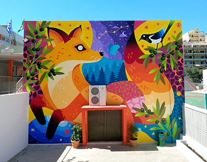 Project thumbnail - Fox and Magpie Mural - School Graffiti