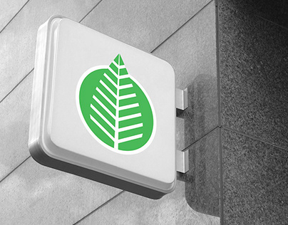 Green Branch of EN-Bank Logo Design