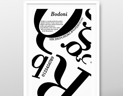 Affiche Typographique - Bodoni