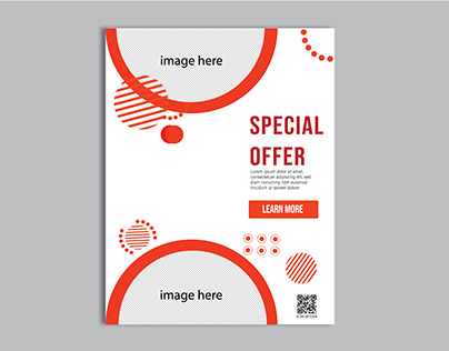 FLYER/ TEMPLETE FOR SPECIAL OFFER with ORANGE COLOUR