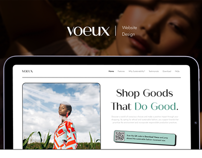 Voeux: Embrace Sustainable Fashion | Website Design