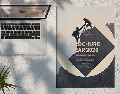 Brochure Layout with Tan Accents