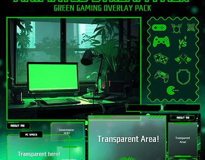 Project thumbnail - Green Gaming Twitch overlay
