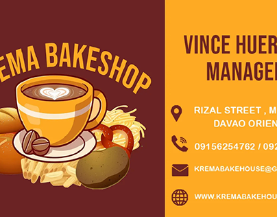 Krema Bakeshop Business Card