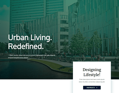 Landing page one page urban project