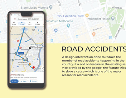 Road accident, Google map