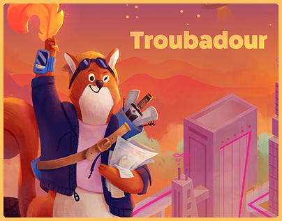 Troubadour - Game Login Page Illustration