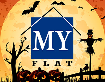 My Flat - halloween logo and home decor