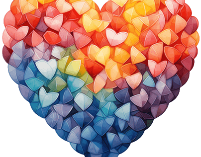 Colourful Heart Valentine Day