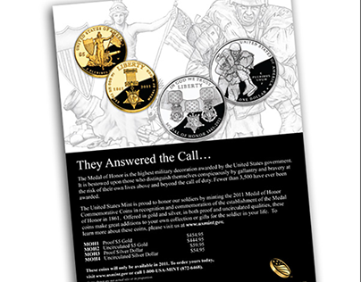 US Mint Medal of Honor - Magazine Ad Design