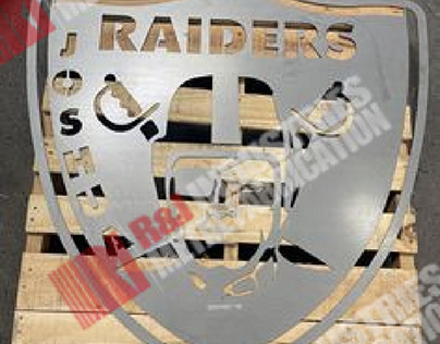 Raiders Metal Sign