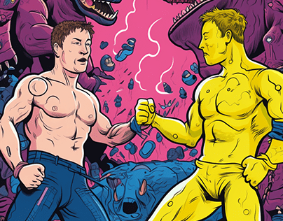 Elon Musk Vs Mark Zuckerberg NERD FIGHT MMA