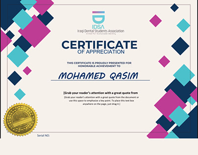 Certificate | IDSA