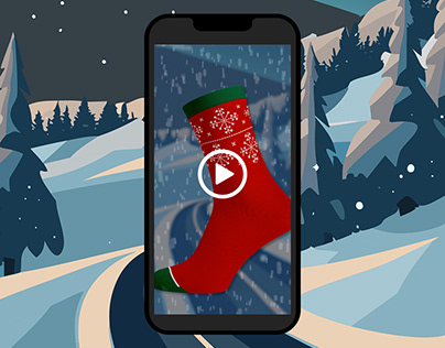 Christmas sock animation - Instagram reel GCNCC