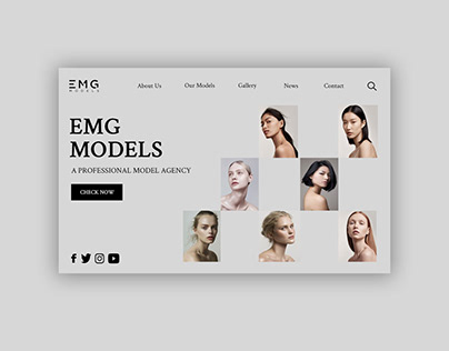 EMG Models - Model Agency Website Design