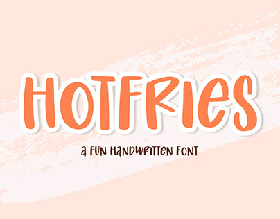 Hotfries - a Fun Handwritten Font