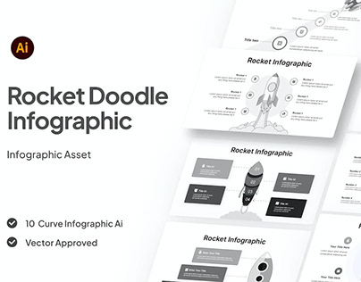 Rocket Doodle Infographic Asset Illustrator