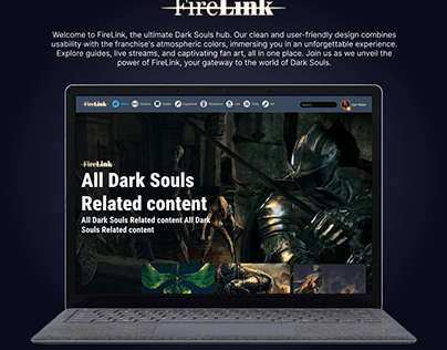 FireLink - Dark Souls hub website