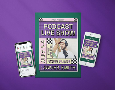 Podcast Live Show - Broadcast Flyer Media Kit