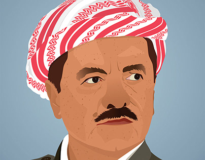 Masoud Barzani | Vector illustration
