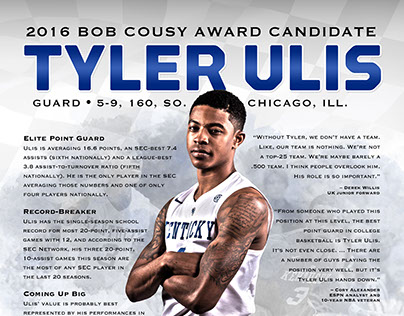 Tyler Ulis Cousy award and social media template