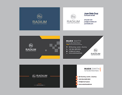 Radium Business Card Design Concepts